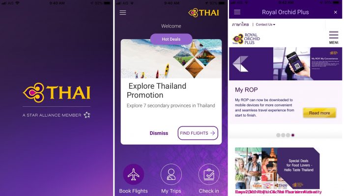 Thai Airways app