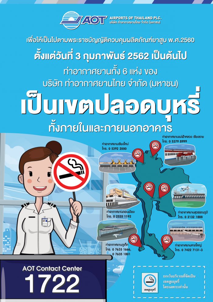 โปสเตอร์ ห้ามสูบบุหรี่ Thai 01 0