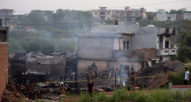 645x344 at least 17 killed as pakistani military plane crashes into homes 1564466762153
