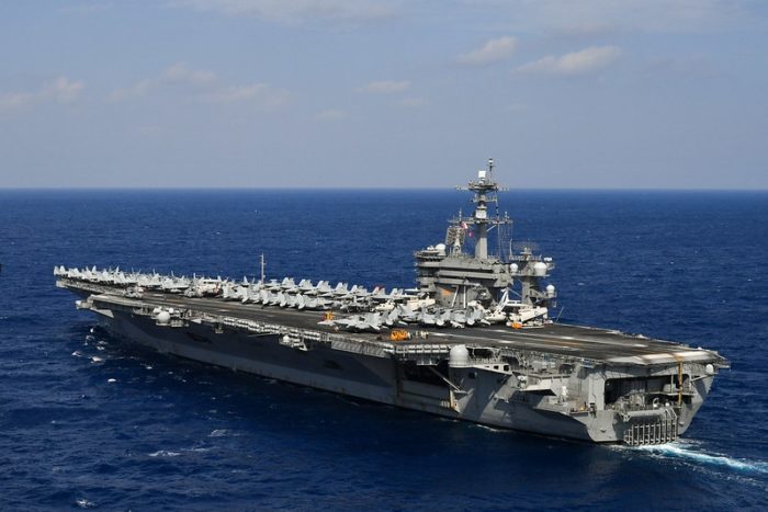 The aircraft carrier USS Theodore Roosevelt
