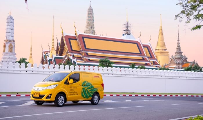 DHL EV at Wat Phra Kaew Bangkok Thailand