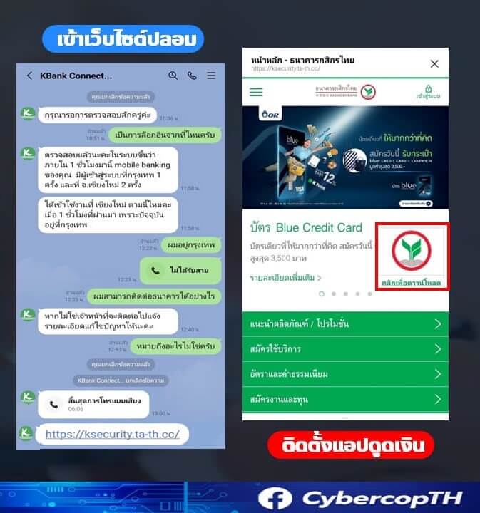 SMS ธนาคารกสิกรไทยปลอม
